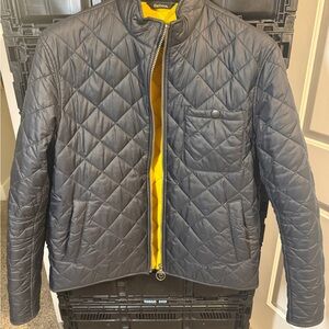 Barbour Quilted Jacket Black Full Zip Men’s Medium